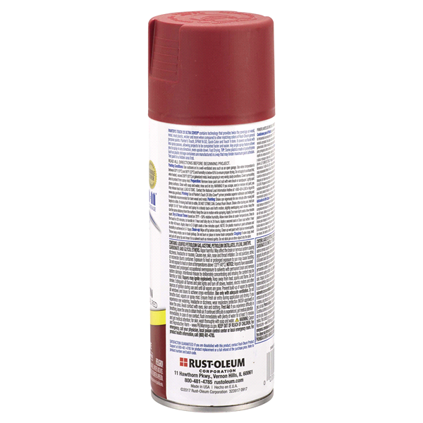 slide 8 of 9, Rust-Oleum Painters Touch 2x Ultra Cover Spray Paint 249082, Satin Colonial Red, 12 oz