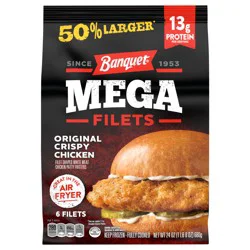 Banquet MEGA Original Crispy Chicken Filets, 24 oz. 6-Count