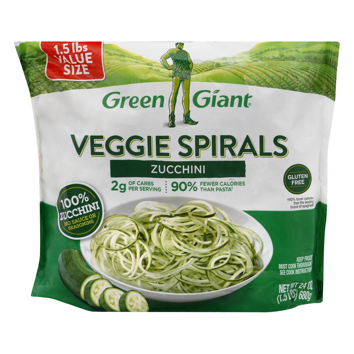 slide 8 of 12, Green Giant Value Size Zucchini Veggie Spirals 24 oz, 24 oz