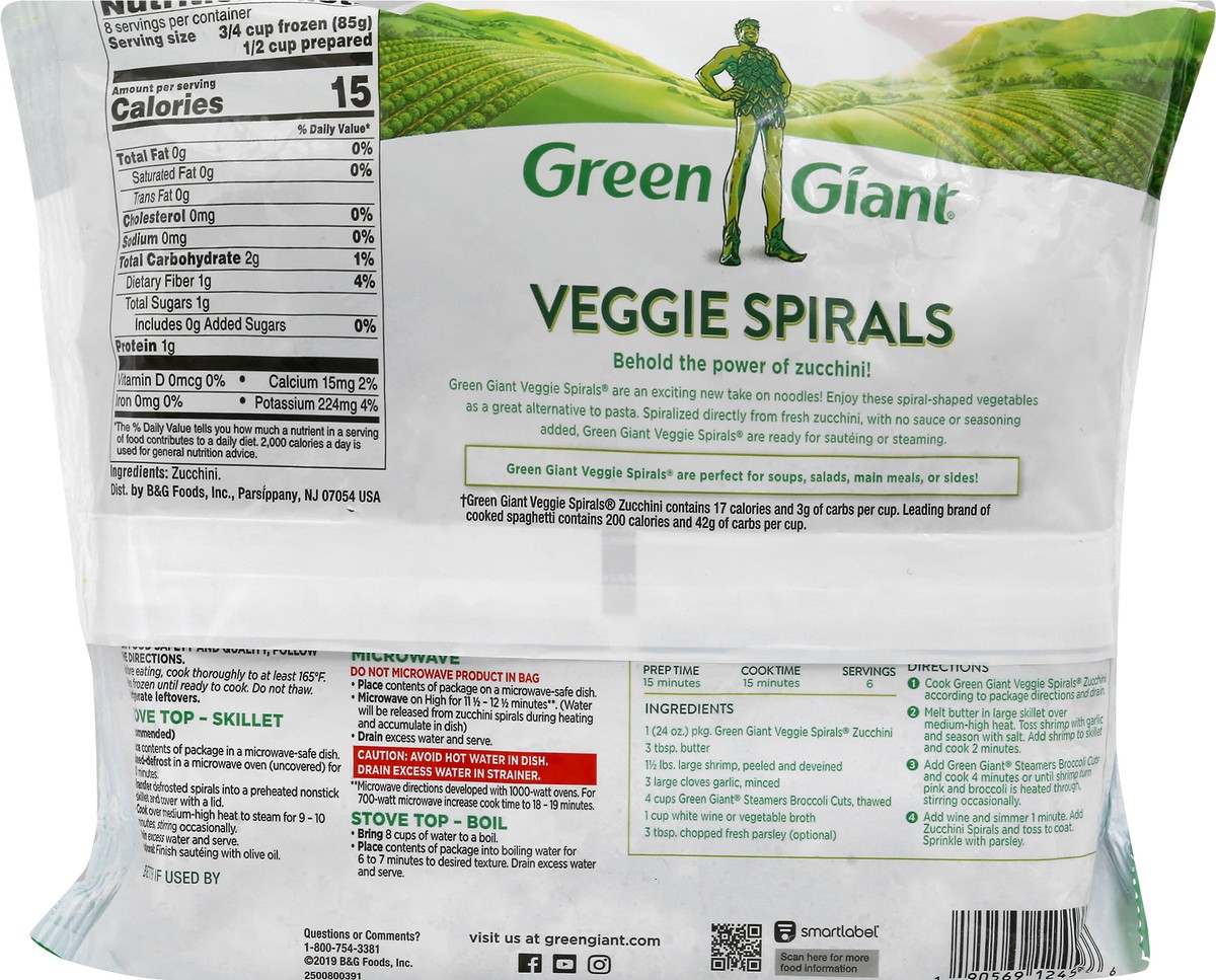 slide 2 of 12, Green Giant Value Size Zucchini Veggie Spirals 24 oz, 24 oz