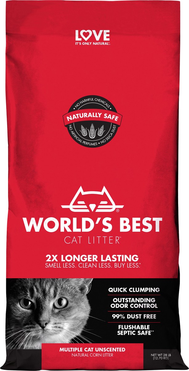 slide 2 of 6, World's Best Cat Litter Cat Litter, 28 lb