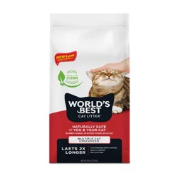 World's Best Cat Litter Multiple Cat Unscented Cat Litter 28 lb