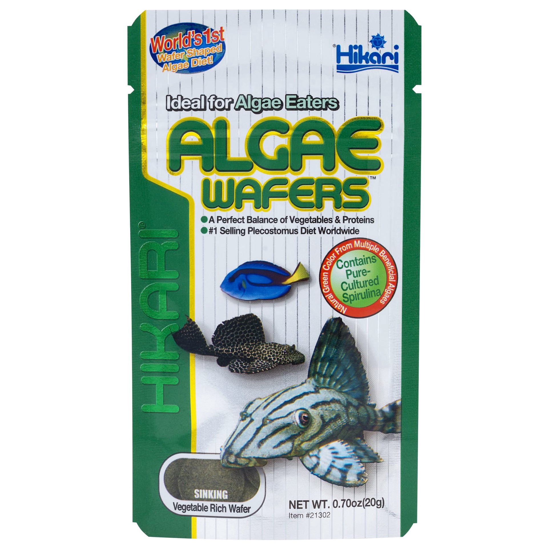 slide 1 of 1, Hikari Tropical Algae Wafers for Plecostomus & Algae Eaters, 0.7 oz