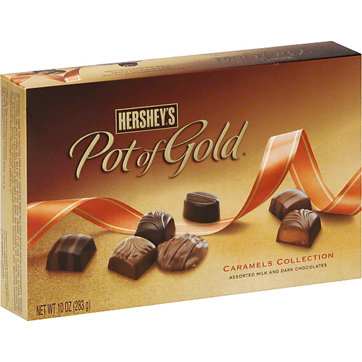 slide 2 of 2, Hershey's Pot Of Gold Milk Dark Chocolate Caramel Collection, 10 oz