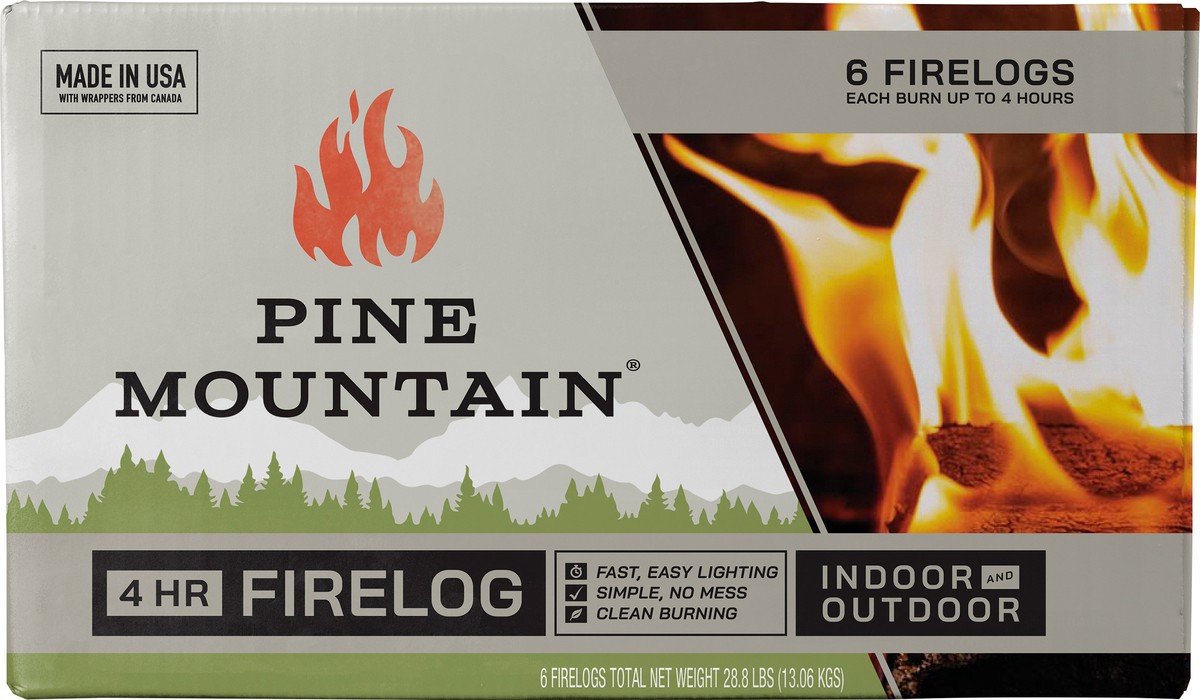 slide 7 of 7, Pine Mountain Classic 4-Hour Fire Logs, 6 ct