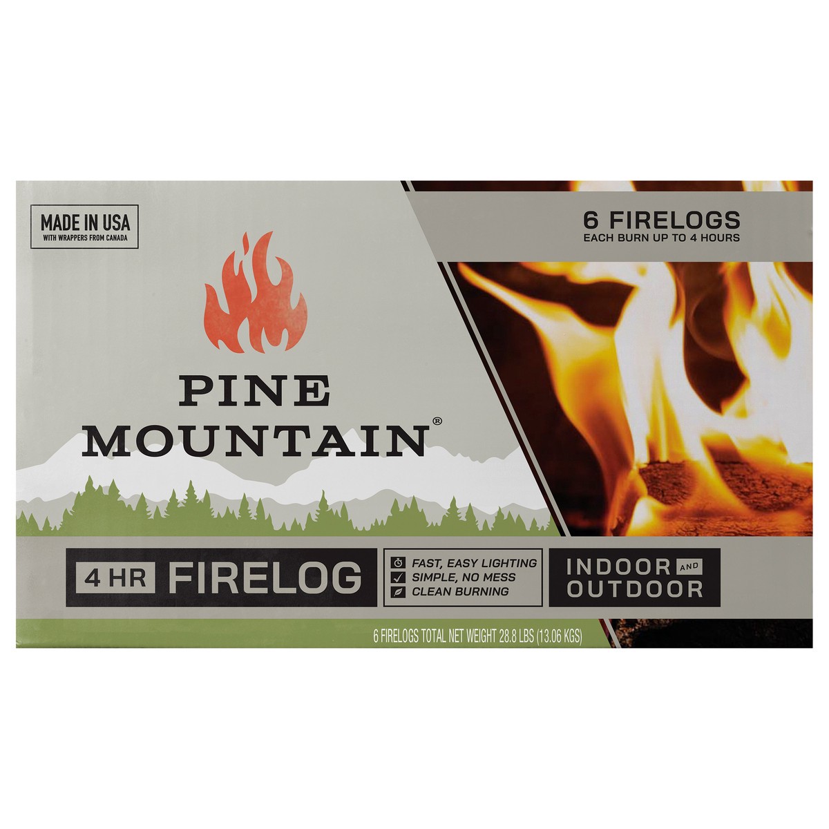 slide 1 of 7, Pine Mountain Classic 4-Hour Fire Logs, 6 ct