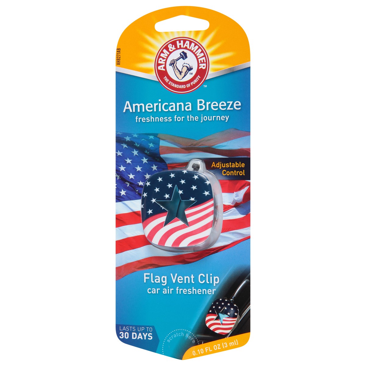 slide 3 of 11, ARM & HAMMER Flag Vent Clip Americana Breeze Car Air Freshener 0.10 fl oz, 0.1 fl oz