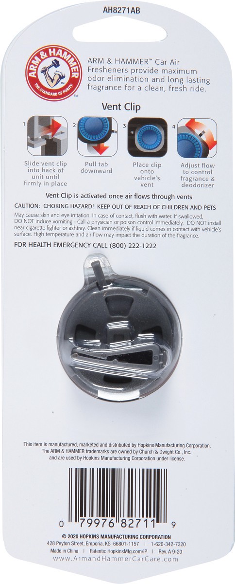 slide 5 of 11, ARM & HAMMER Flag Vent Clip Americana Breeze Car Air Freshener 0.10 fl oz, 0.1 fl oz