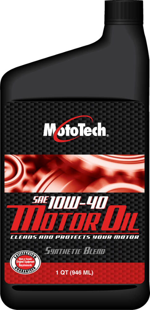 slide 1 of 1, MotoTech Moto Tech 10W-40 Sae Synthetic Blend Motor Oil, 1 qt