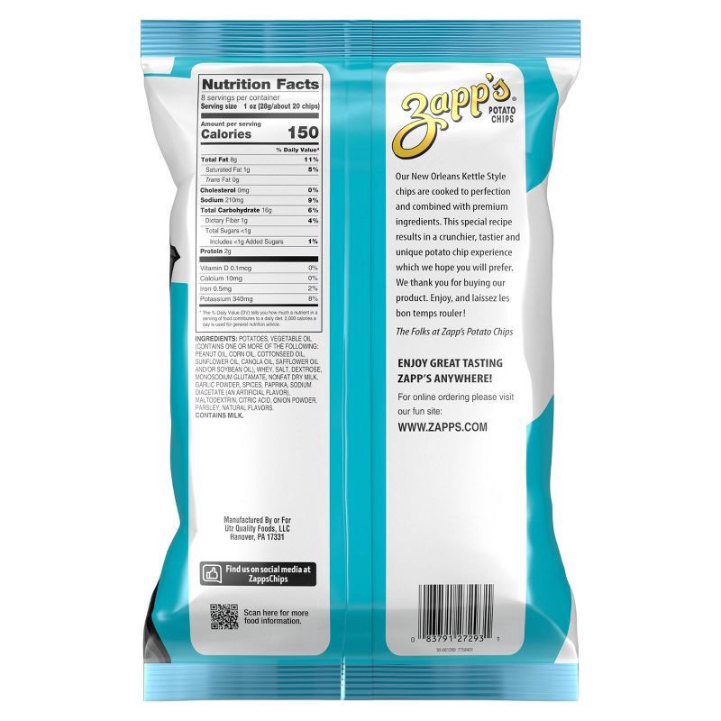 slide 2 of 5, Zapp's Bayou Blackened Ranch Potato Chips - 8oz, 8 oz