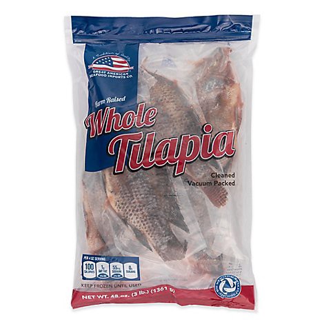 slide 1 of 1, Great American Tilapia Whole Cleaned - 3 Lb, 3 lb
