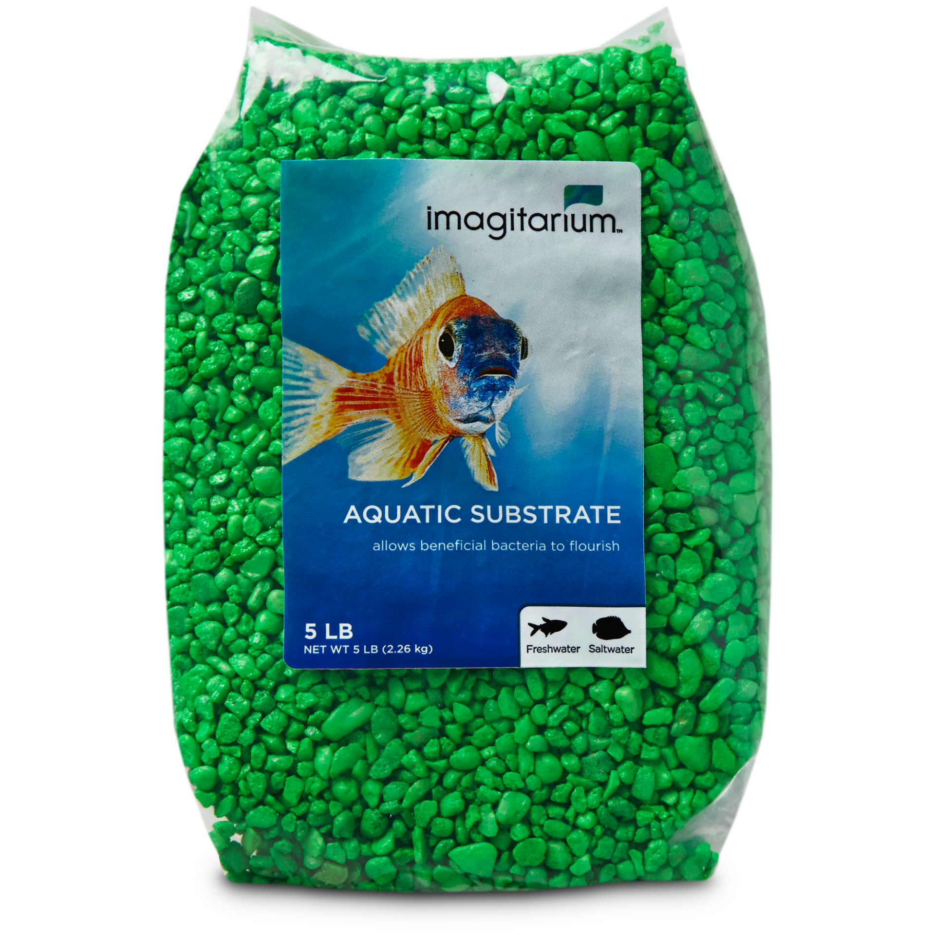 slide 1 of 1, Imagitarium Neon Green Aquarium Gravel, 5 lb