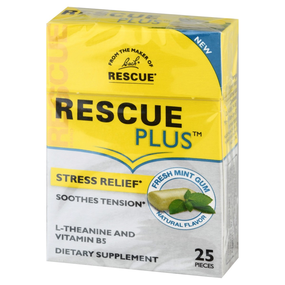 slide 3 of 9, RESCUE! Fresh Mint Stress Relief Gum 25 ea, 25 ct