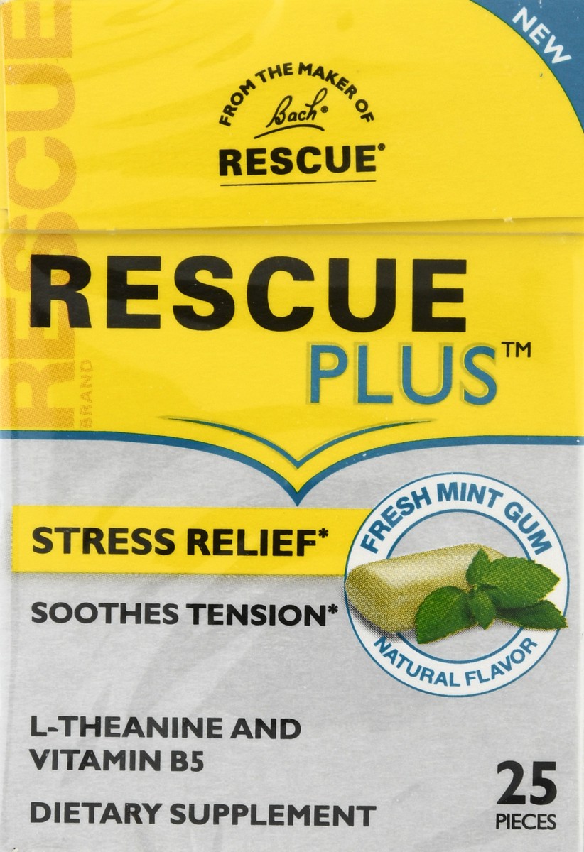 slide 6 of 9, RESCUE! Fresh Mint Stress Relief Gum 25 ea, 25 ct