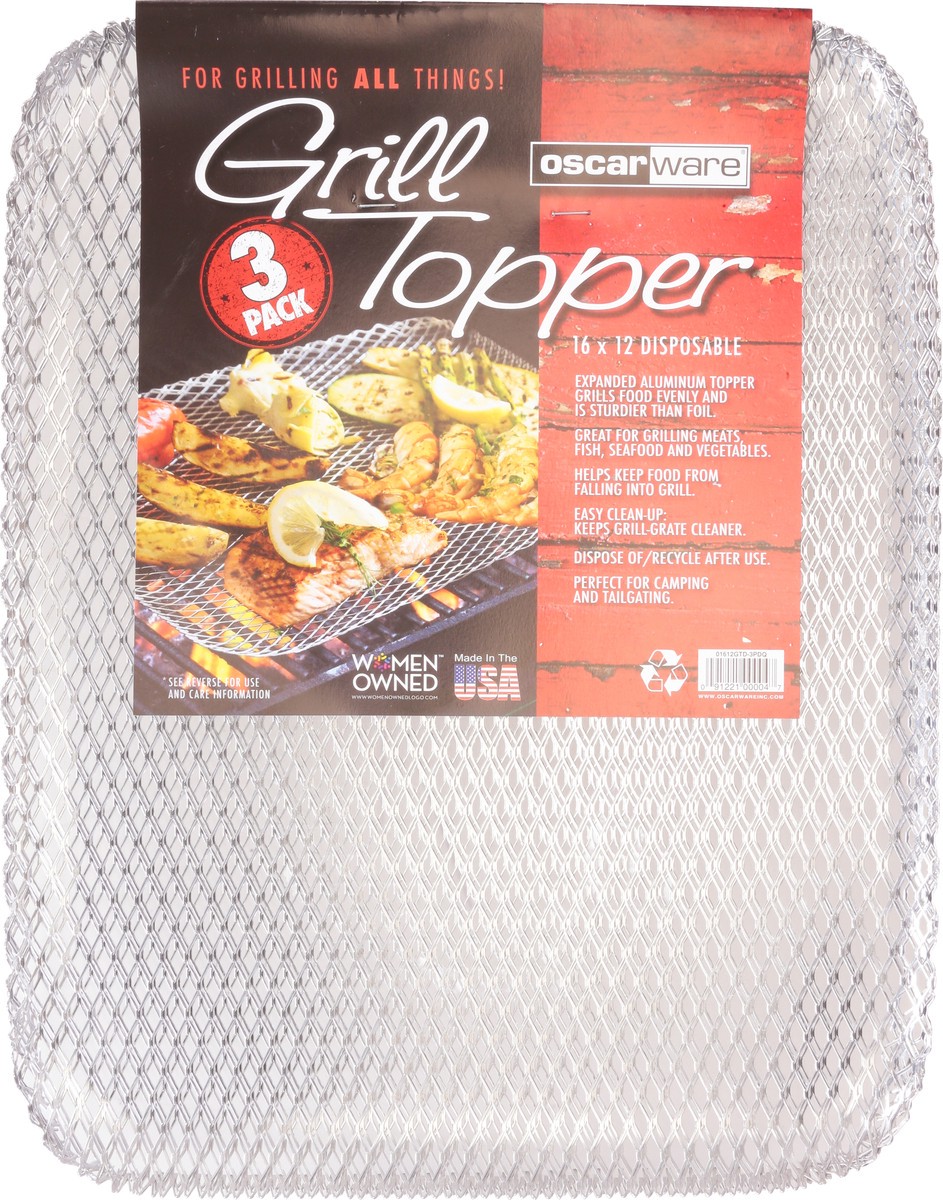 slide 5 of 11, Oscarware Disposable Grill Topper 3 Pack 3 ea, 3 ct