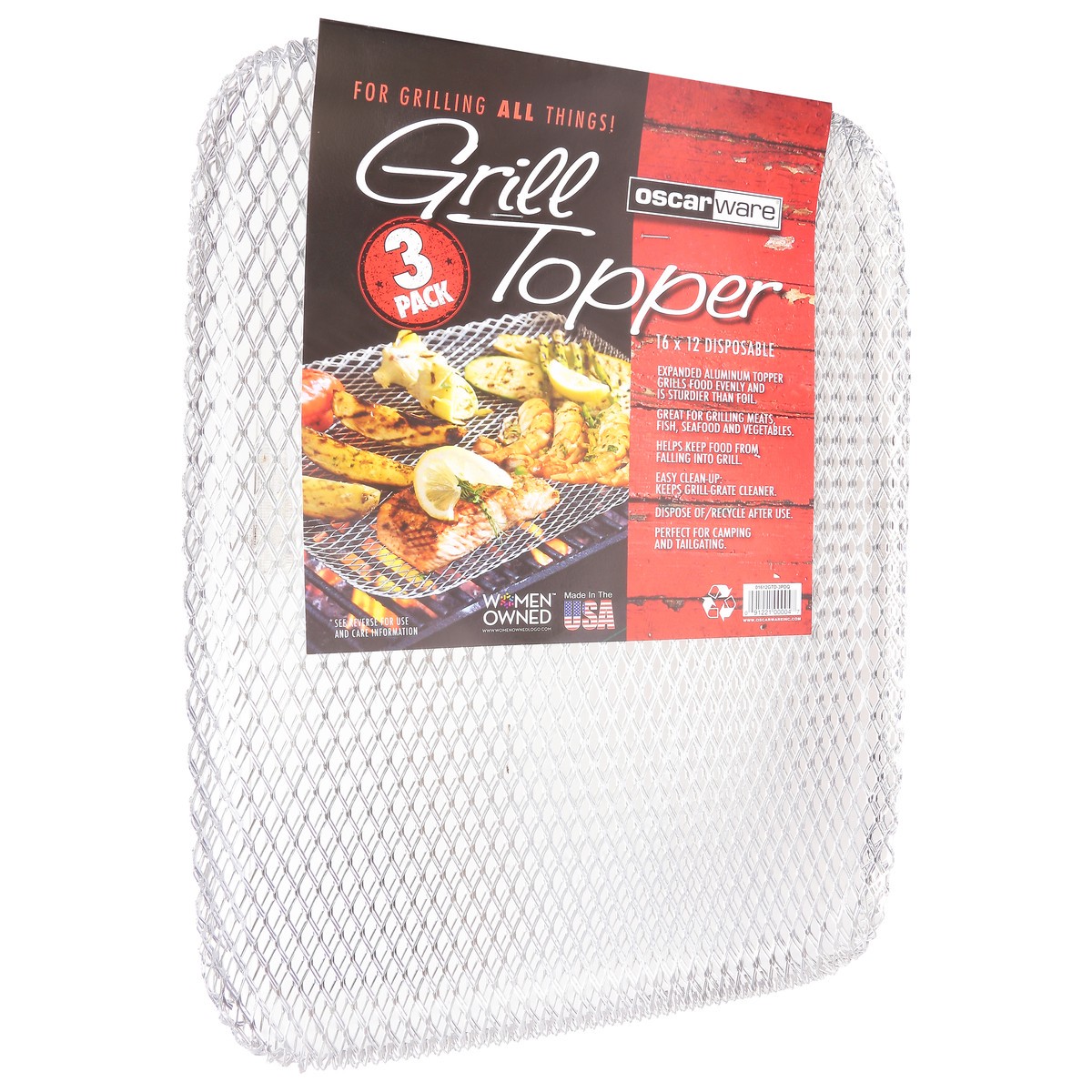 slide 9 of 11, Oscarware Disposable Grill Topper 3 Pack 3 ea, 3 ct