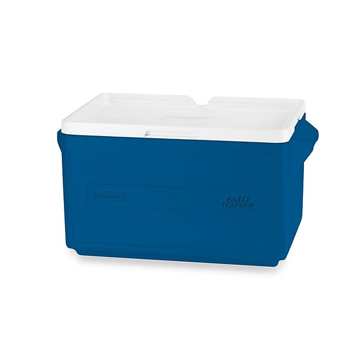 slide 1 of 1, Coleman Party Stacker Cooler - Blue, 48 ct