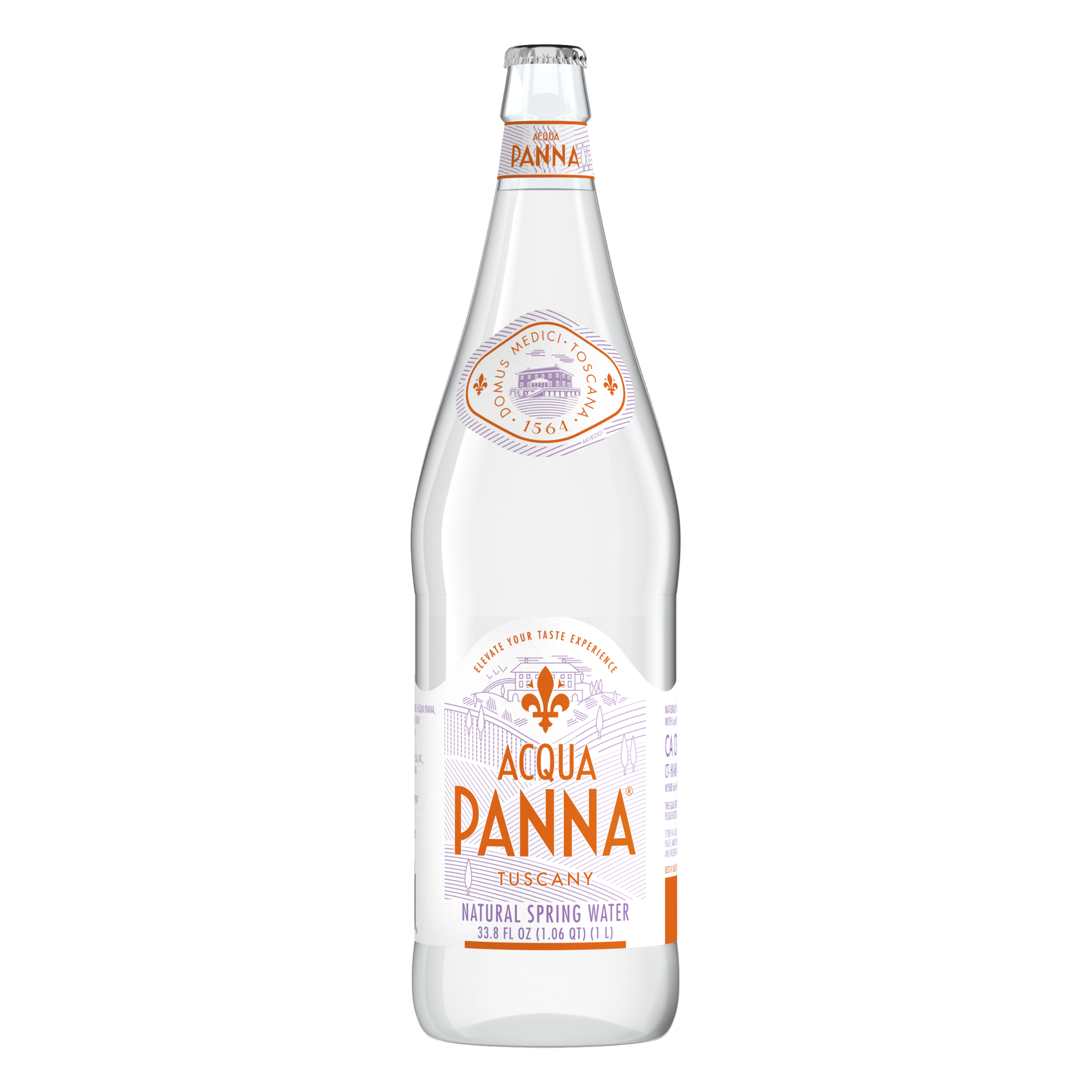 slide 1 of 4, ACQUA PANNA Natural Spring Water Bottle, 33.8 fl oz