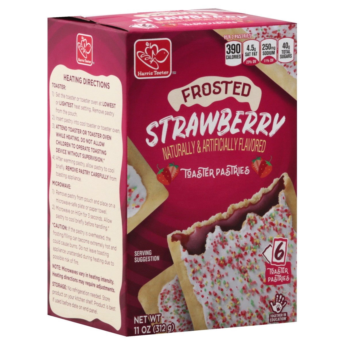 slide 6 of 9, Harris Teeter Frosted Strawberry Toaster Pastries, 11 oz