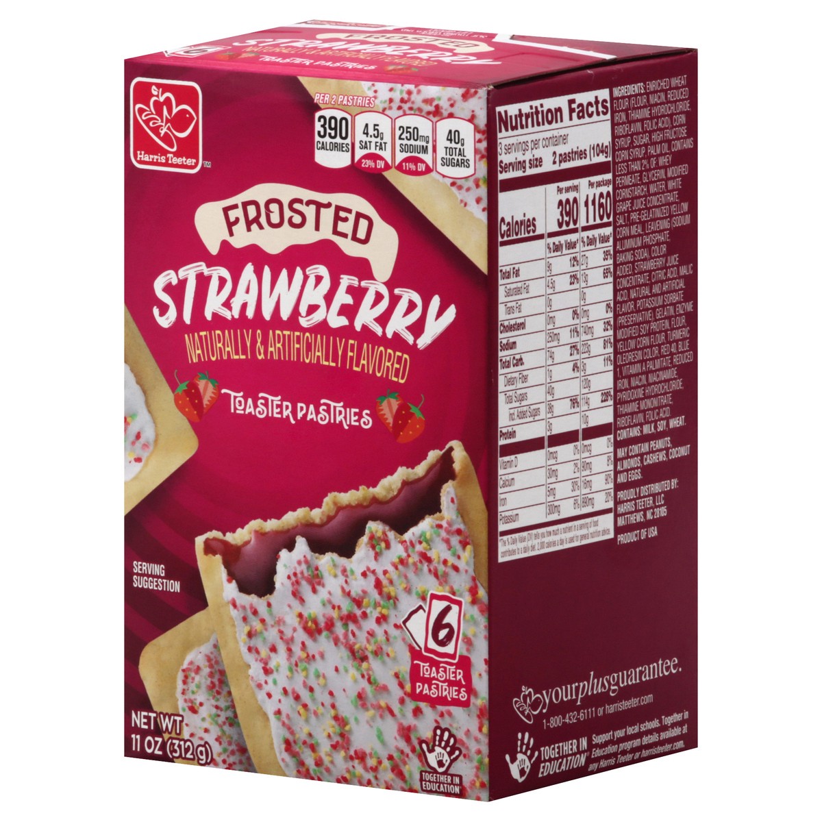 slide 8 of 9, Harris Teeter Frosted Strawberry Toaster Pastries, 11 oz