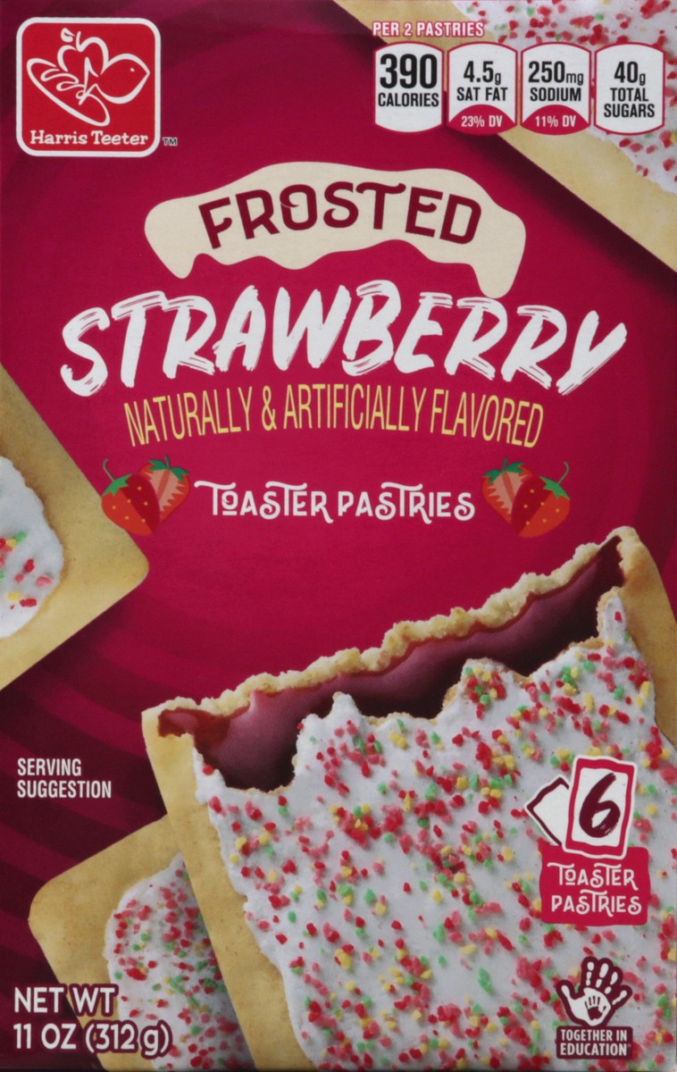 slide 2 of 9, Harris Teeter Frosted Strawberry Toaster Pastries, 11 oz