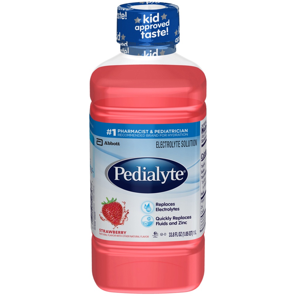 slide 2 of 8, Pedialyte Oral Electrolyte Solution - Strawberry, 1 liter