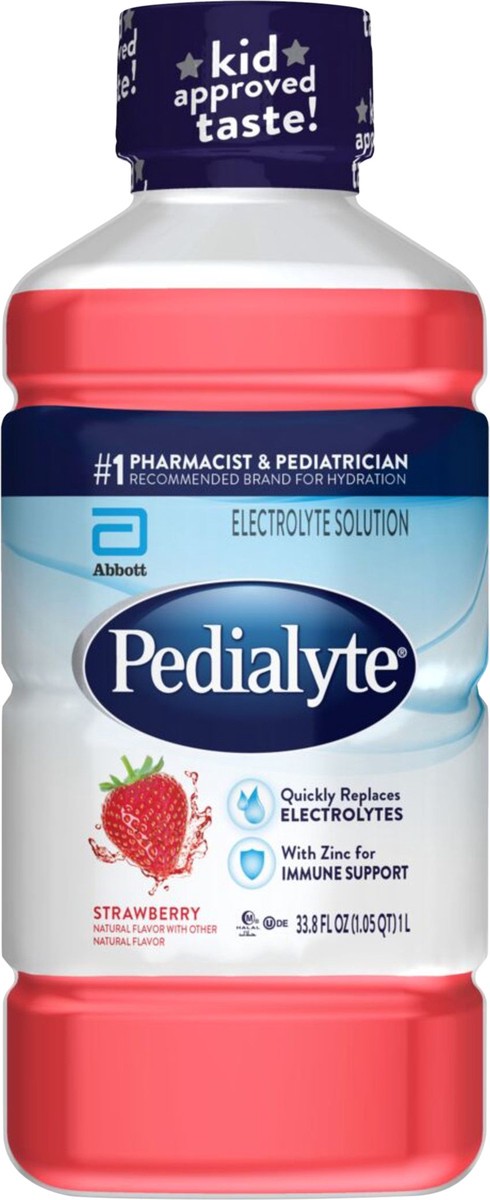 slide 6 of 6, Pedialyte Strawberry Electrolyte Solution 33.8 fl oz, 33.8 fl oz