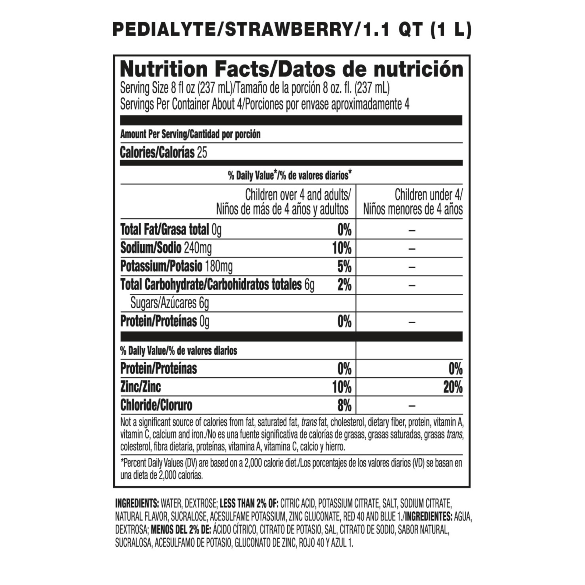 slide 8 of 8, Pedialyte Oral Electrolyte Solution - Strawberry, 1 liter