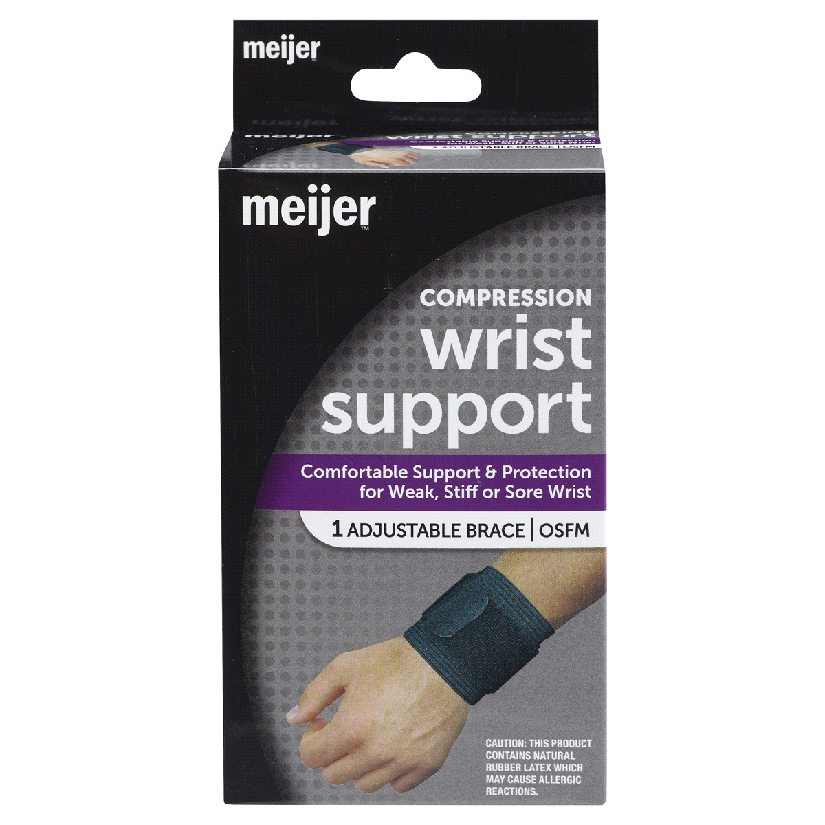 slide 1 of 1, Meijer Wrist Support Brace, One Size, One Size