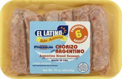 El Latino Chorizo Argentino Sausages 6 ea