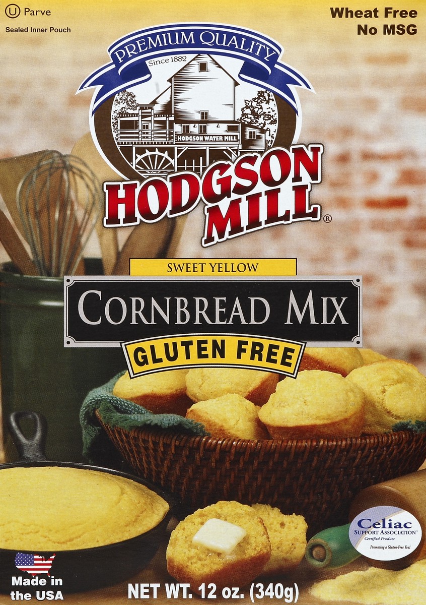 slide 4 of 4, Hodgson Mill Gluten Free Cornbread Mix, 12 oz