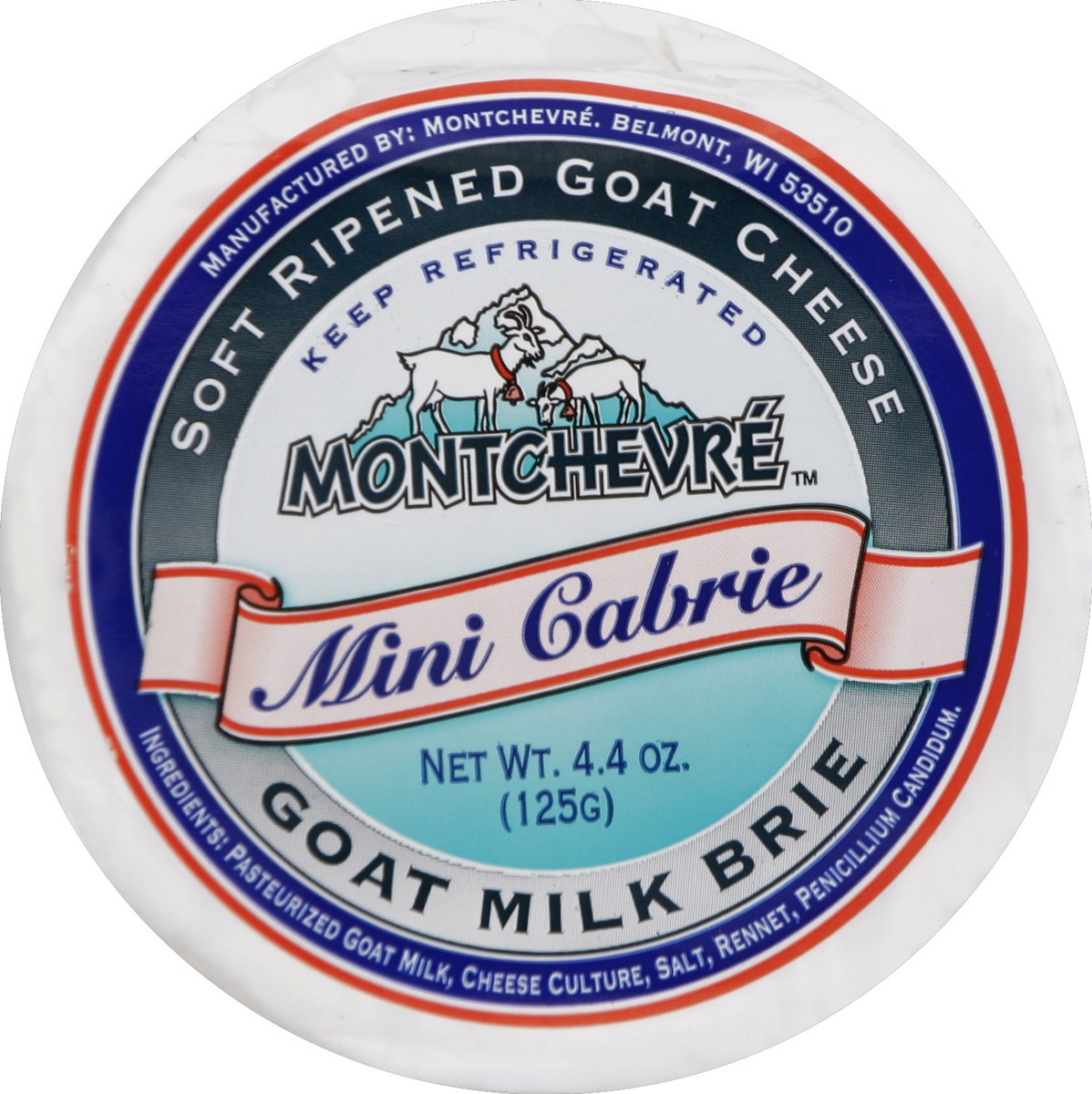 slide 2 of 5, Montchevre Mini Cabrie Goat Milk Brie, 4.4 oz