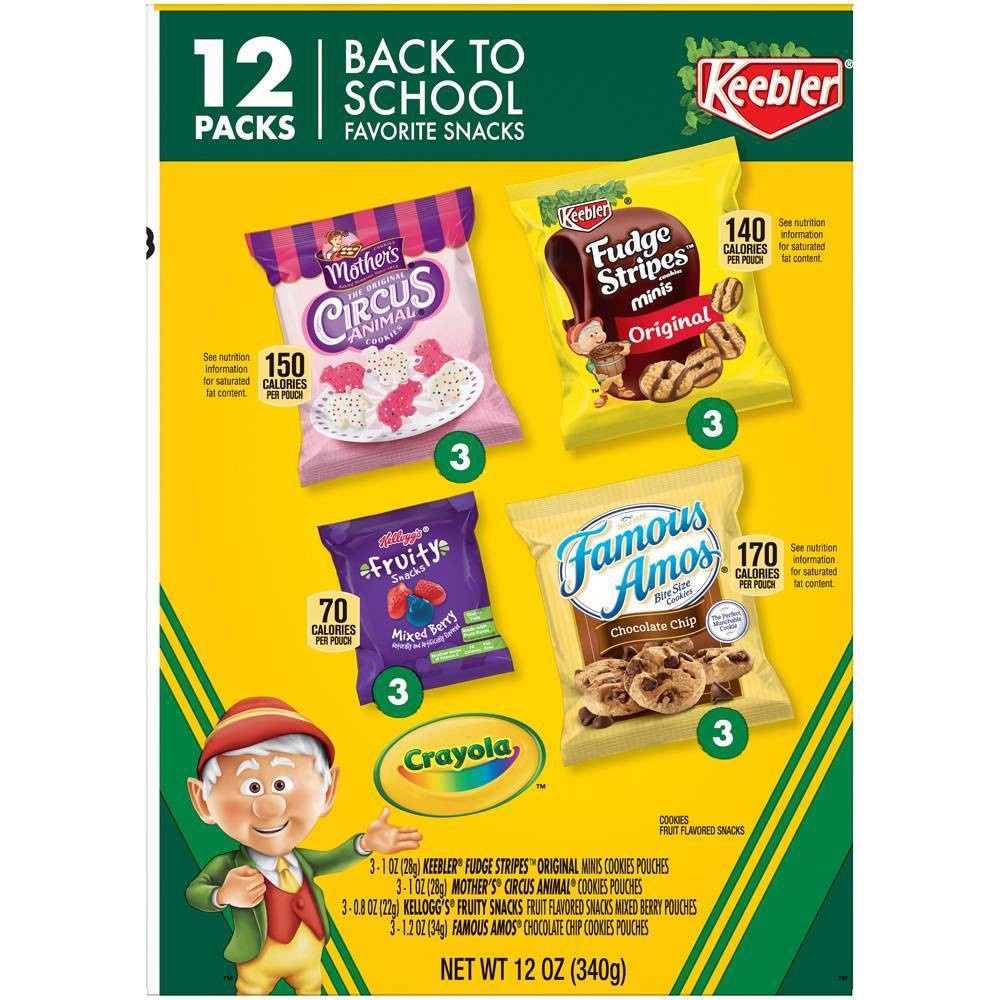 slide 1 of 3, Keebler Cookies Snacks Variety Pack, 12 ct