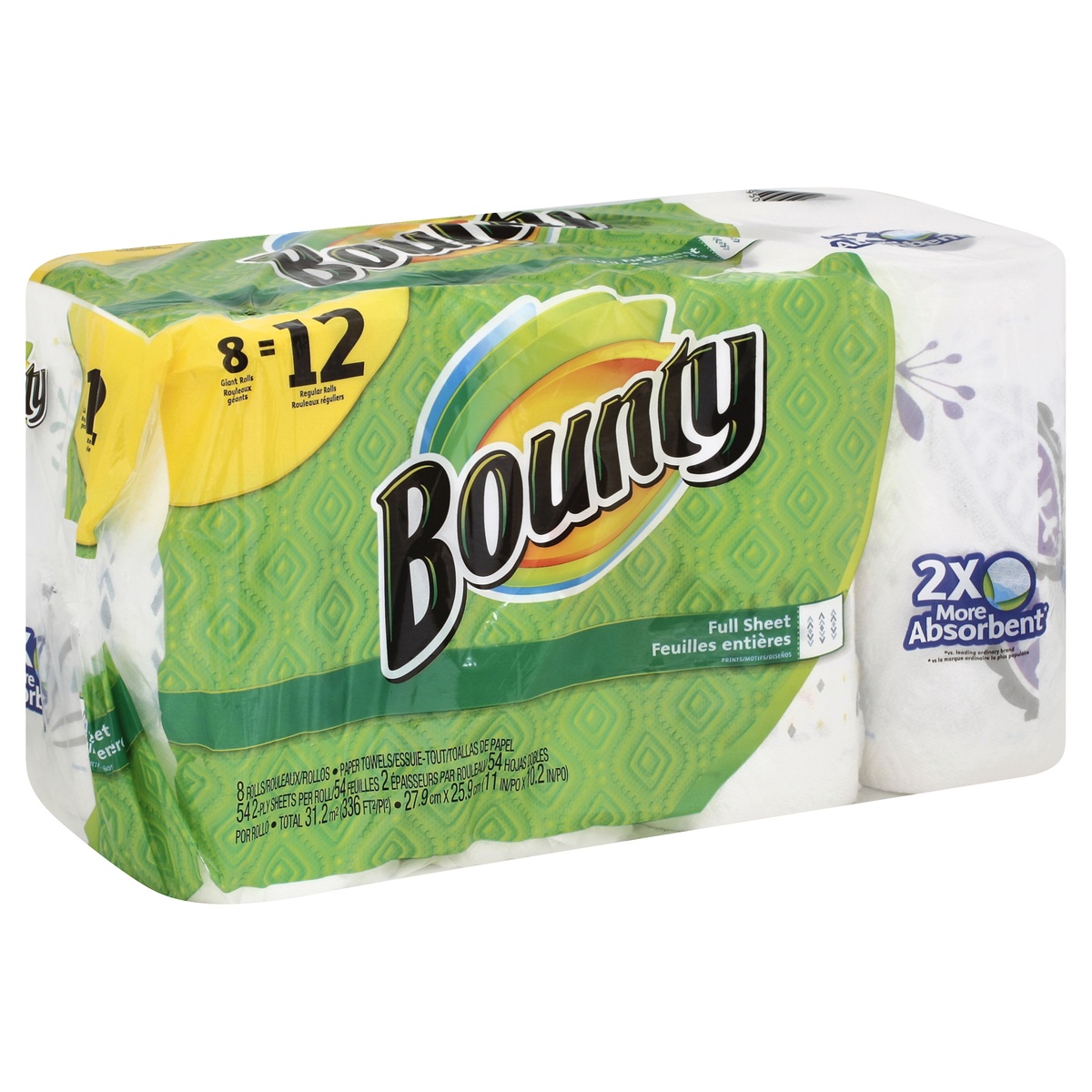 slide 1 of 1, Bounty Paper Towels, 8 ct