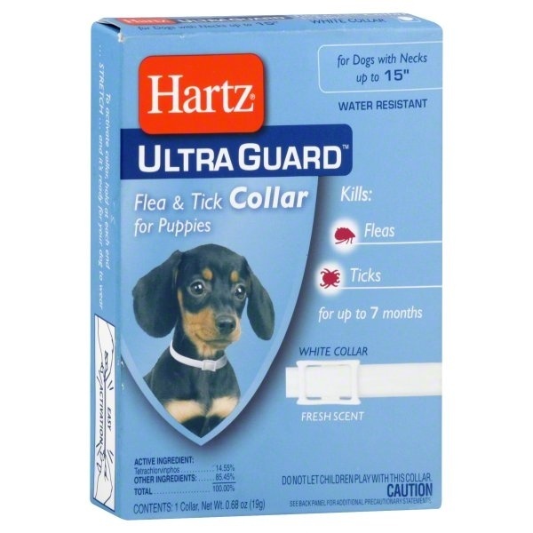 slide 1 of 1, Hartz Ultra Guard Flea and Tick Collar for Puppies White Fresh Scent, 0.68 oz