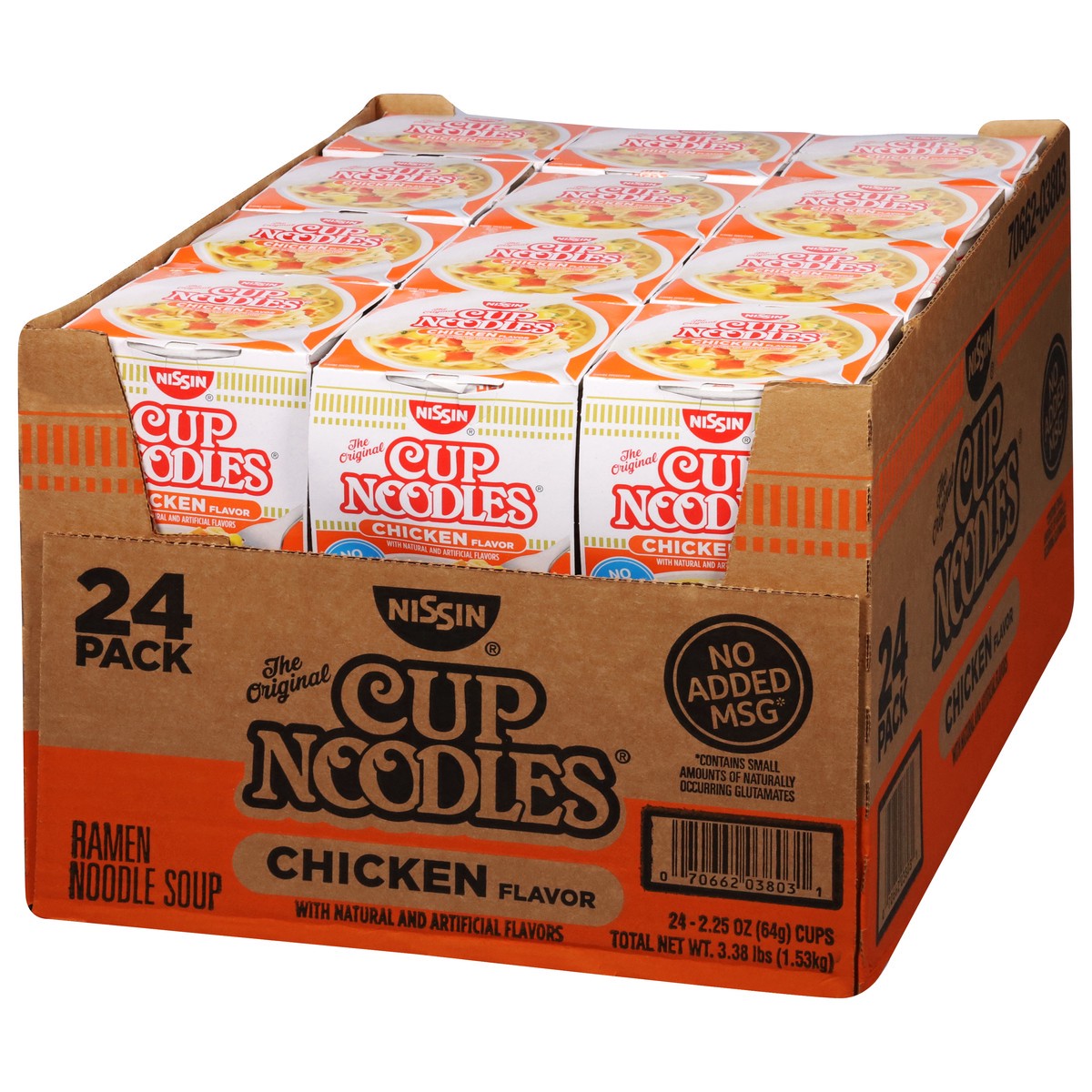 slide 7 of 13, Nissin Cup Noodles Chicken Flavor Ramen Noodle Soup 24 - 2.25 oz Cups, 24 ct