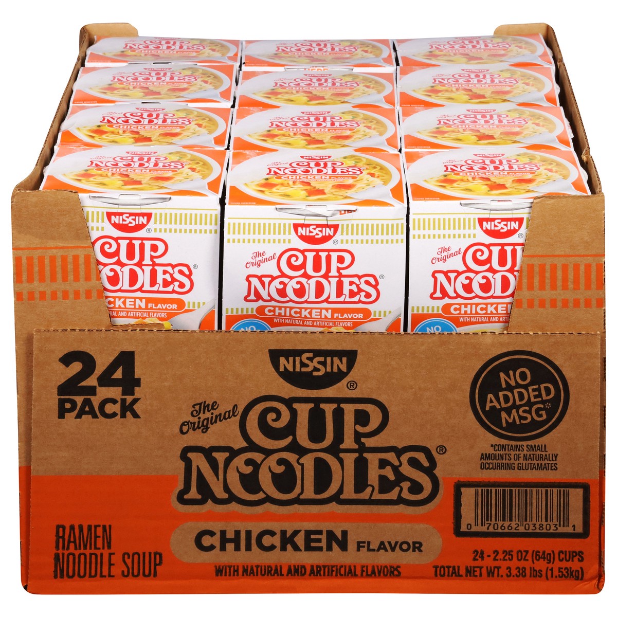 slide 6 of 13, Nissin Cup Noodles Chicken Flavor Ramen Noodle Soup 24 - 2.25 oz Cups, 24 ct