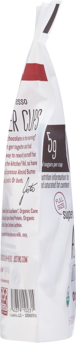 slide 5 of 9, Justin's Justin’s Super Dark Chocolate Espresso Almond Butter Cups 4.2 oz, 6 ct