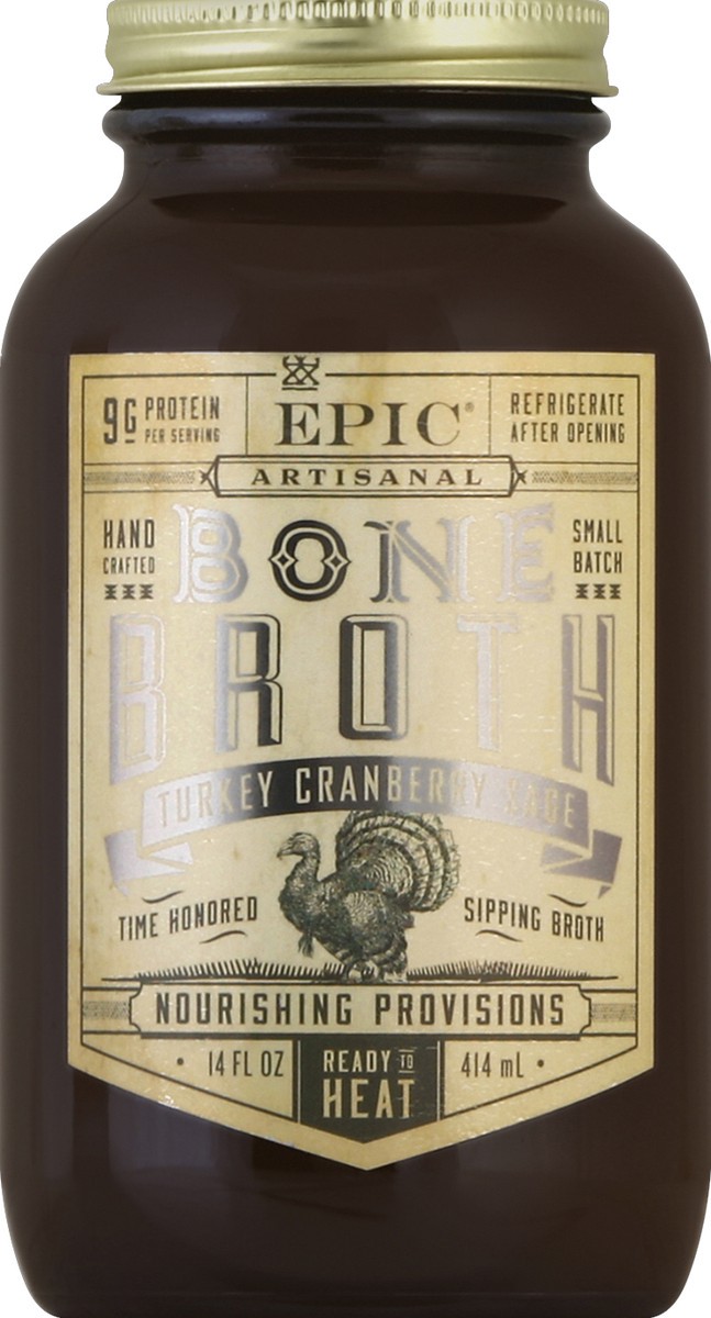 slide 4 of 4, Epic Provisions Turkey Cranberry Sage Bone Broth, 14 fl oz