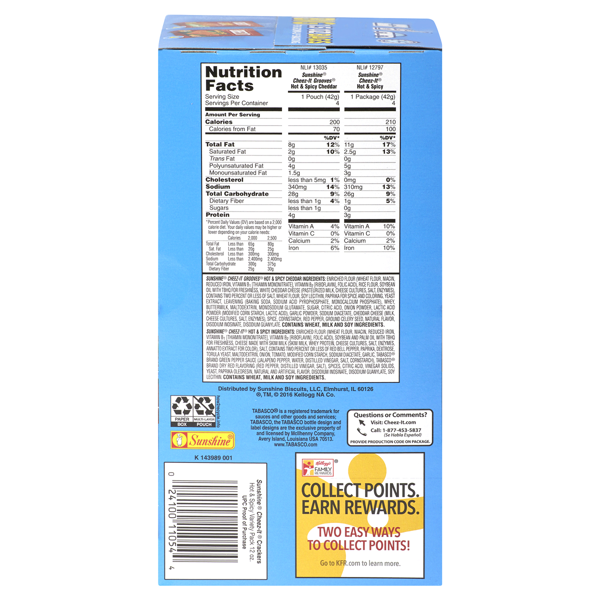 CheezIt Grooves And Hot & Spicy Variety Pack 8 ct Shipt