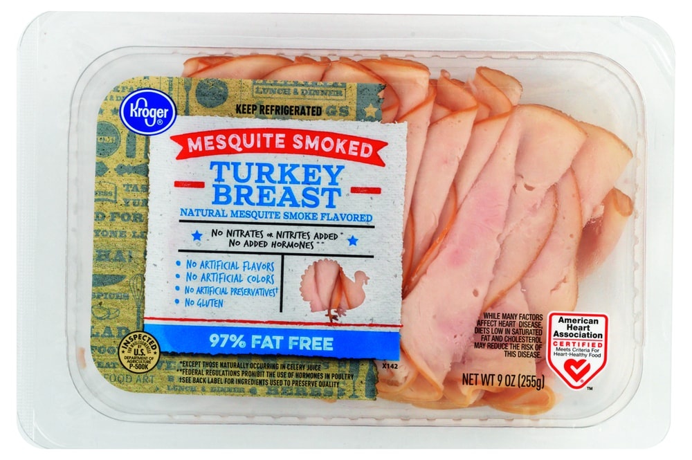 slide 1 of 1, Kroger Mequite Smoked Turkey Breast 97% Fat Free, 9 oz