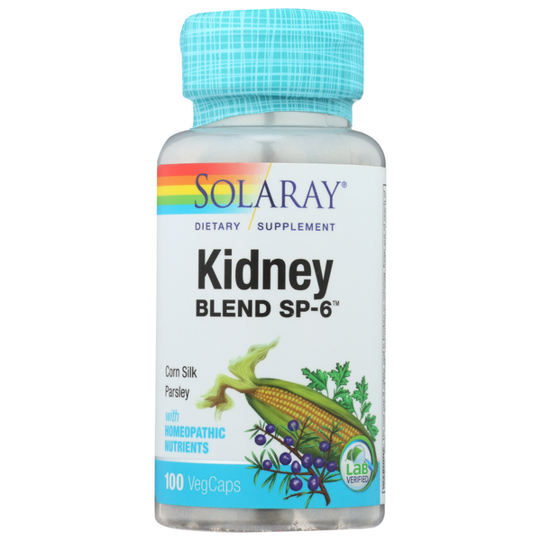 slide 1 of 1, Solaray Kidney Blend Sp6 Cornsilk, 100 ct