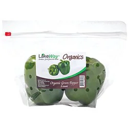 Fresh Organic Green Bell Peppers