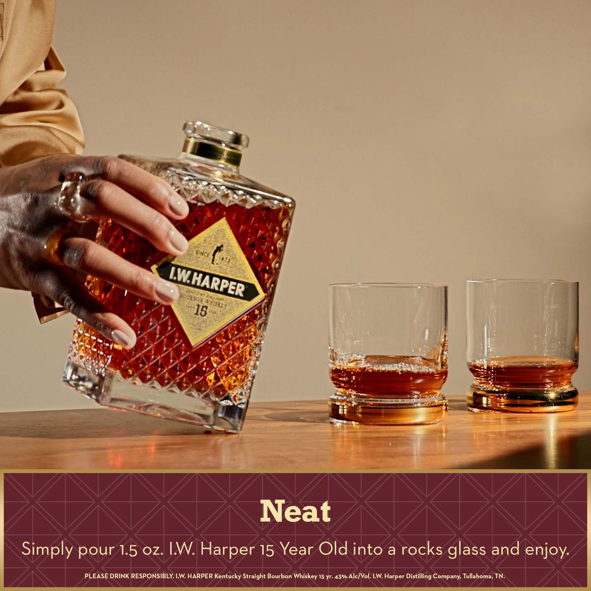 slide 6 of 9, I.W. Harper 15 Year Old Kentucky Straight Bourbon Whiskey, 750 mL, 750 ml