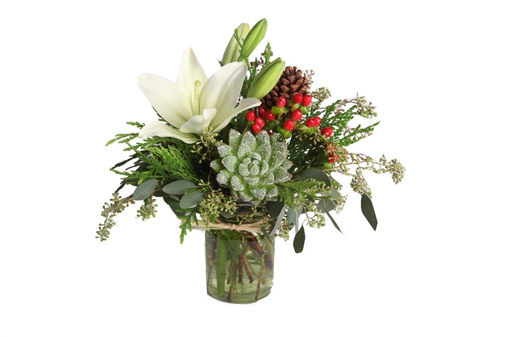 slide 1 of 1, Holiday Sparkle Jar Bouquet, 8 ct