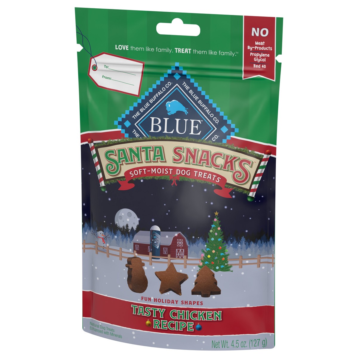 slide 3 of 9, Blue Buffalo Santa Snacks Natural Soft Dog Treats, Chicken 4.5-oz, 4.5 oz