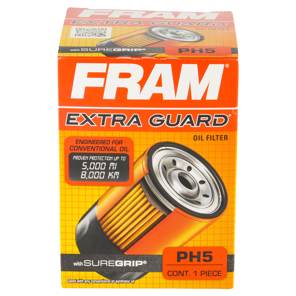 slide 1 of 6, Fram Extra Guard Oil Filter PH5, 1 ct