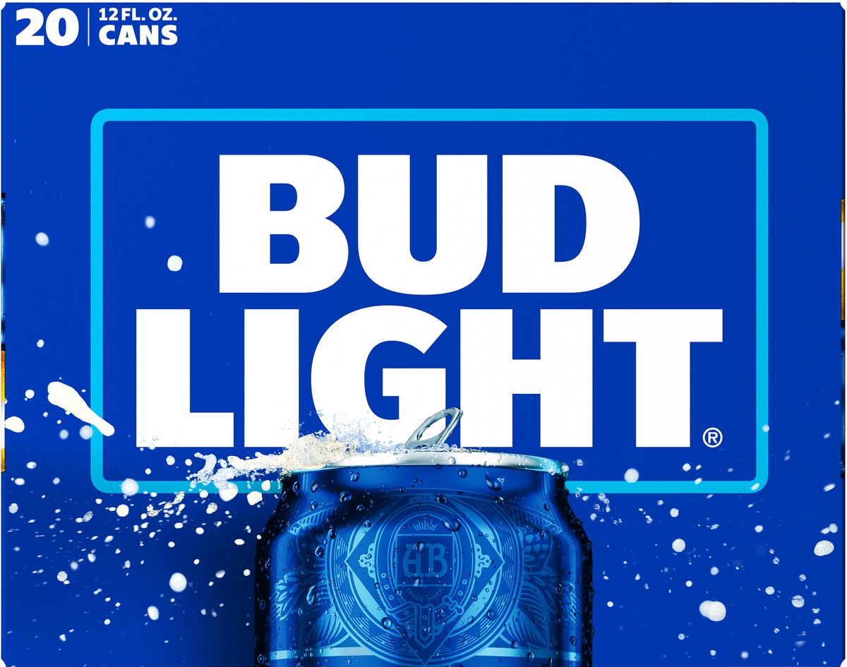 slide 8 of 11, Bud Light American Lager Beer 20 Pack, 12 fl oz. Can, 20 ct; 12 oz