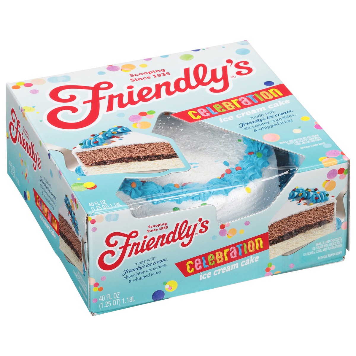 slide 6 of 11, Friendly's Premium Celebration Ice Cream Cake 40 fl oz, 40 fl oz