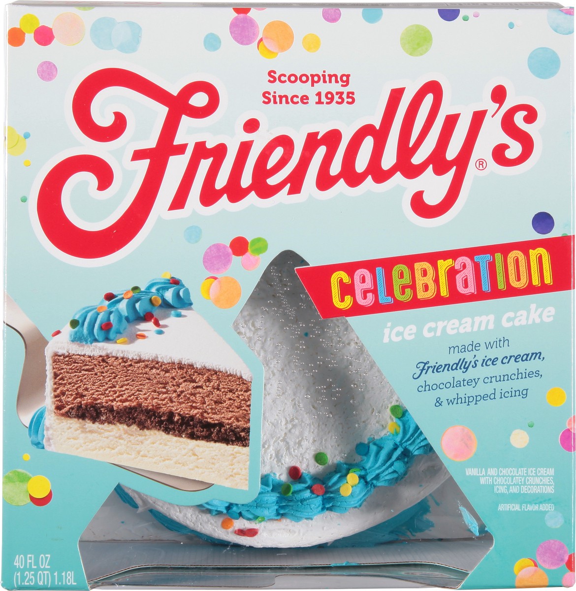 slide 11 of 11, Friendly's Premium Celebration Ice Cream Cake 40 fl oz, 40 fl oz